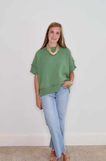 THE MELISSA SAGE KNIT TOP - Gopher Lane Boutique & Gifts