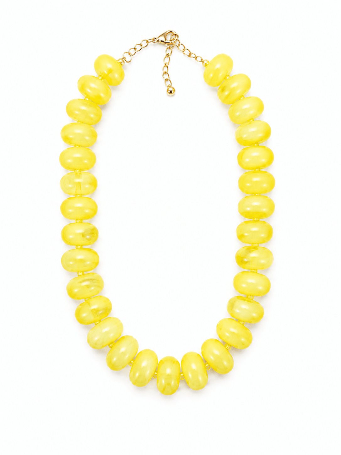 YELLOW CHUNKY BEADED NECKLACE - Gopher Lane Boutique & Gifts