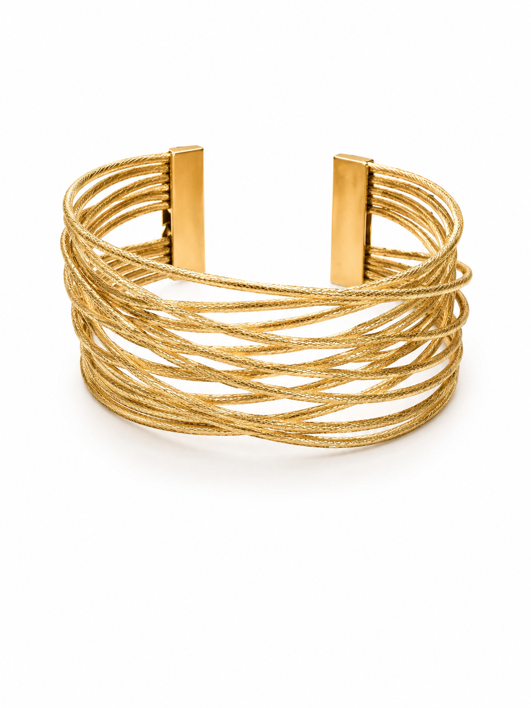 LAYERED GOLD CUFF BRACELET