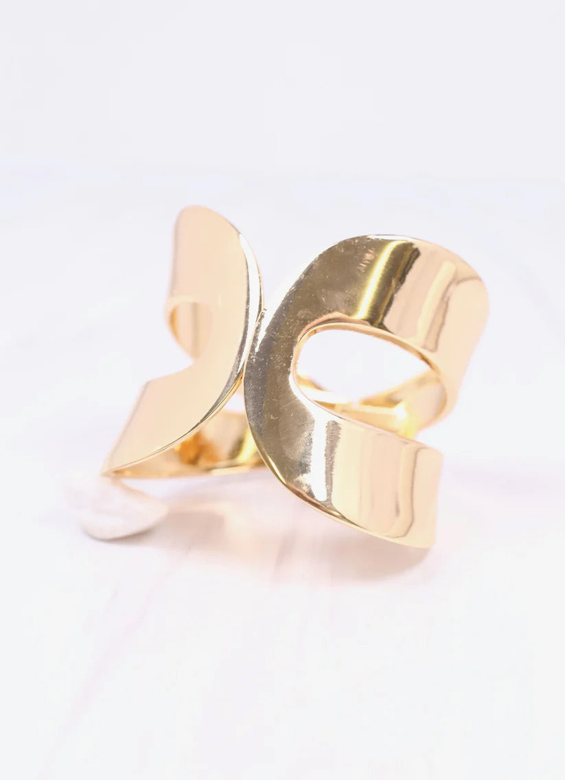 WELDON CUFF BRACELET-SHINY GOLD
