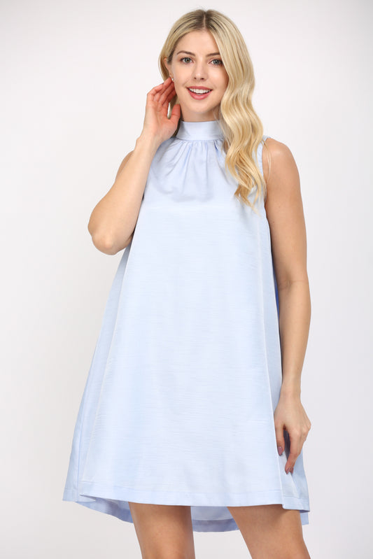 Baby blue tie back dress