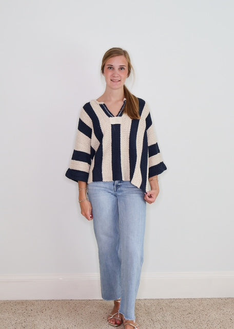 THE PRESLEE STRIPED KNIT TOP