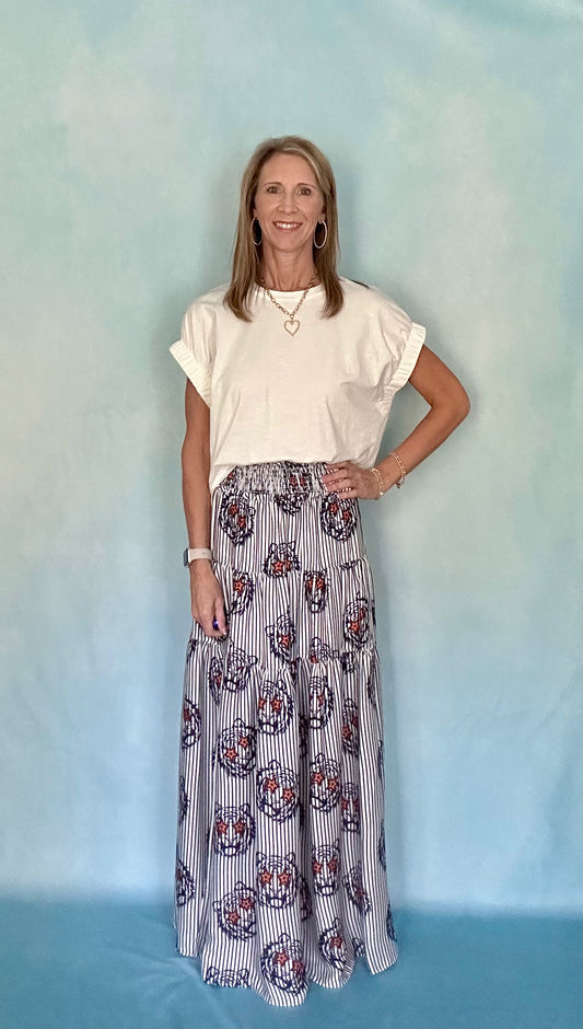 STRIPED STARGAZER MAXI SKIRT