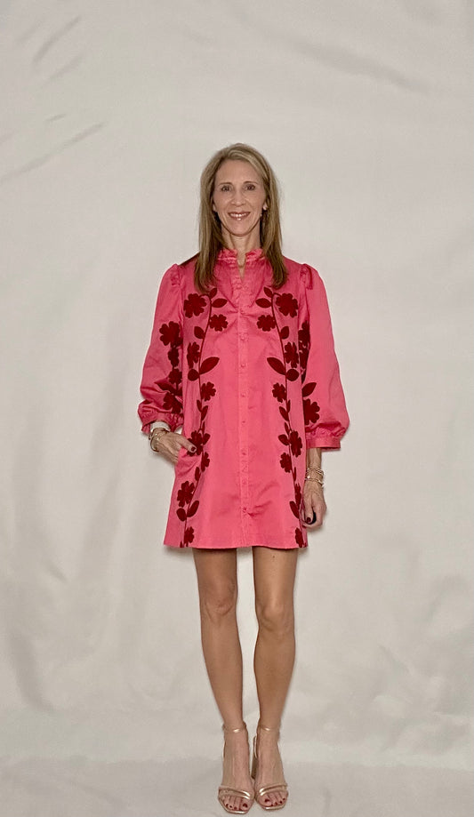 PETAL PUSHER POPLIN DRESS