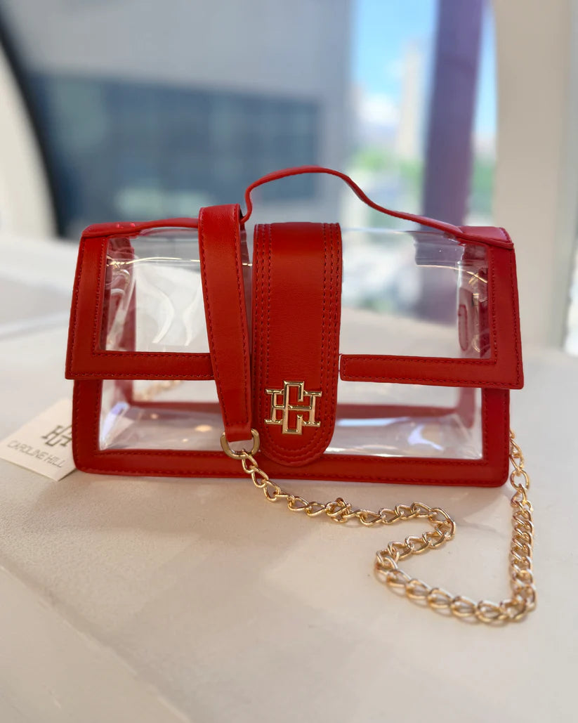 GRACE CLEAR BAG- RED