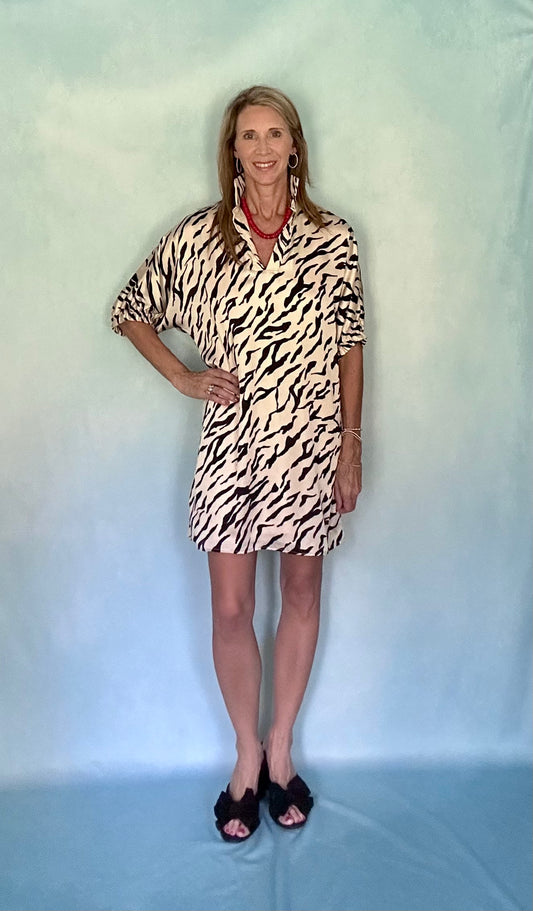 SAVANNAH STRIPED SHIFT DRESS