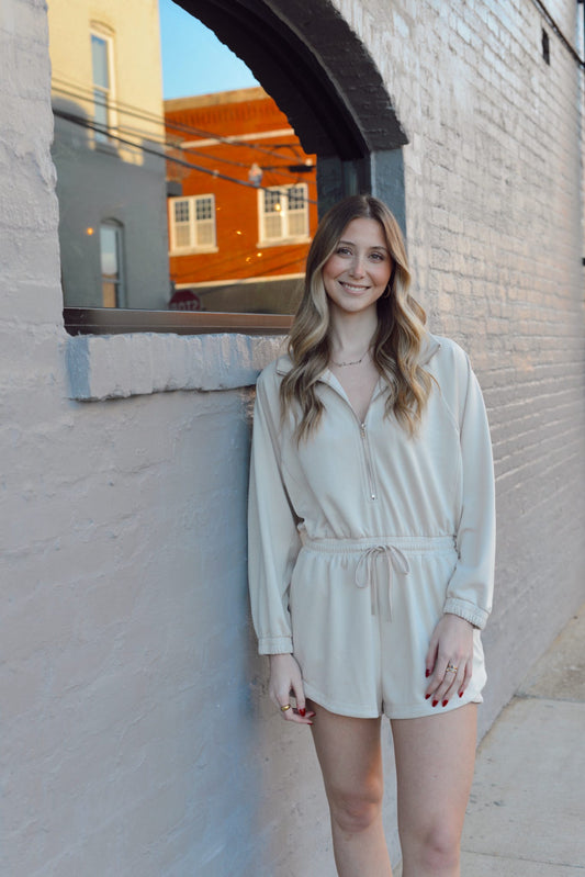 Luxeknit Half Zip Romper