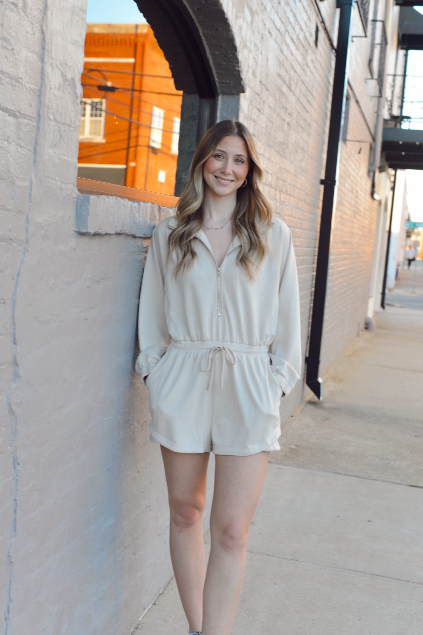Luxeknit Half Zip Romper