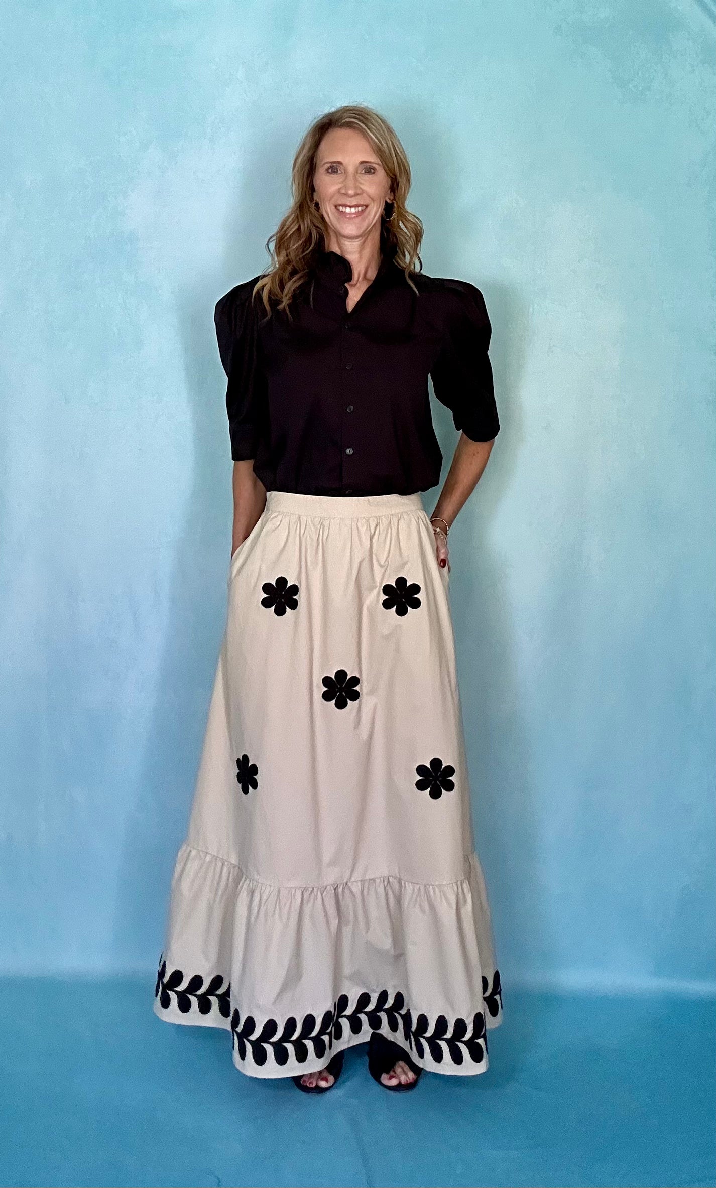 WHIMSICAL GARDEN MAXI SKIRT