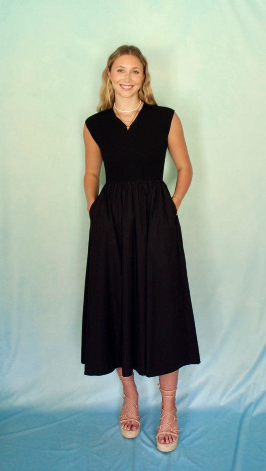 MIDNIGHT MEADOW MIDI DRESS