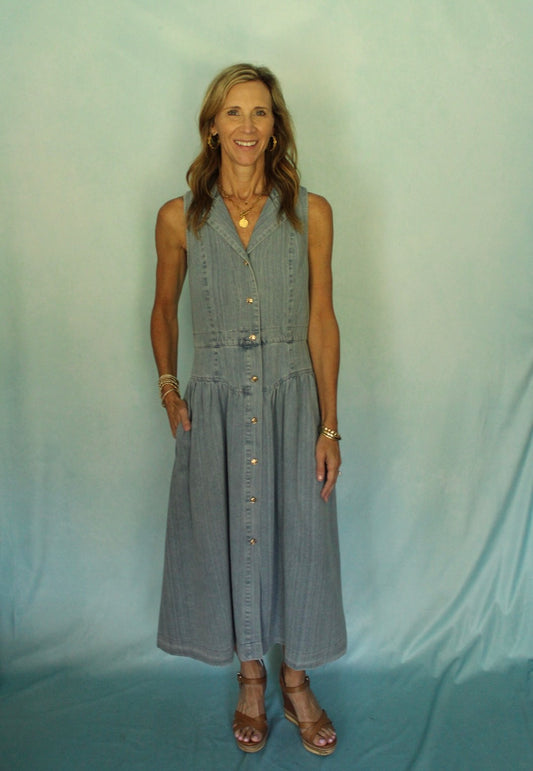 GEORGIA DENIM DRESS BY KARLIE