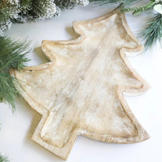 LARGE WOOD TREE BOWL