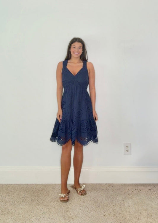 ADAELINE SCALLOPED EYELET SUN DRESS - Gopher Lane Boutique & Gifts