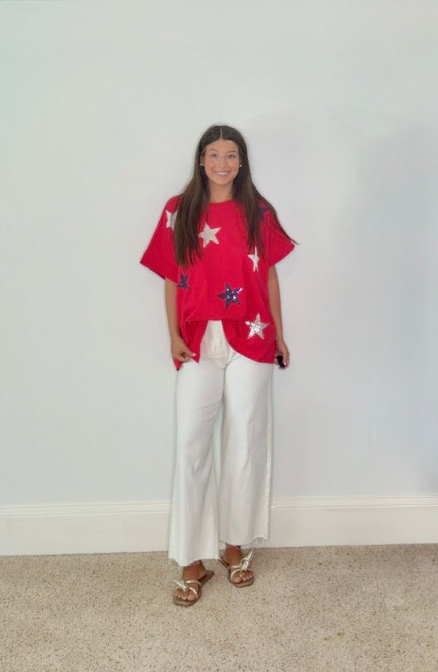 ALL - AMERICAN SEQUIN TEE - Gopher Lane Boutique & Gifts