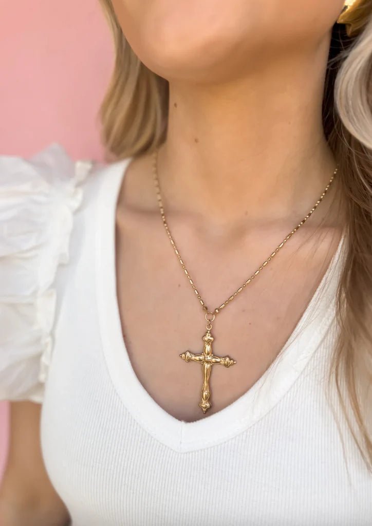 BARRINGTON CROSS NECKLACE - Gopher Lane Boutique & Gifts
