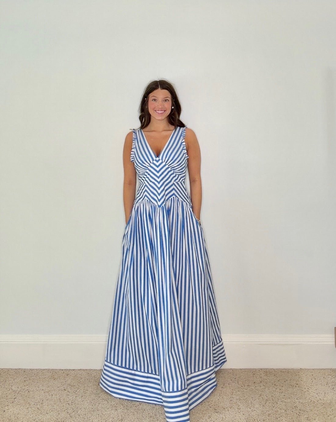 BISCAYNE BAY STRIPED MAXI DRESS - Gopher Lane Boutique & Gifts