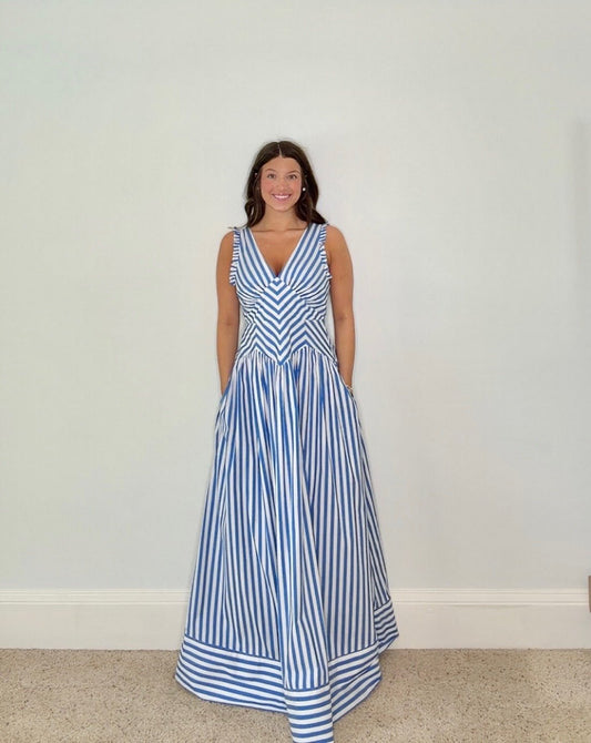 BISCAYNE BAY STRIPED MAXI DRESS - Gopher Lane Boutique & Gifts