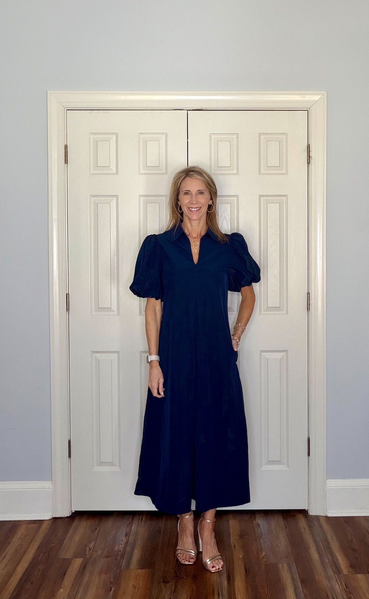 BLAIR MIDI DRESS - NAVY - Gopher Lane Boutique & Gifts