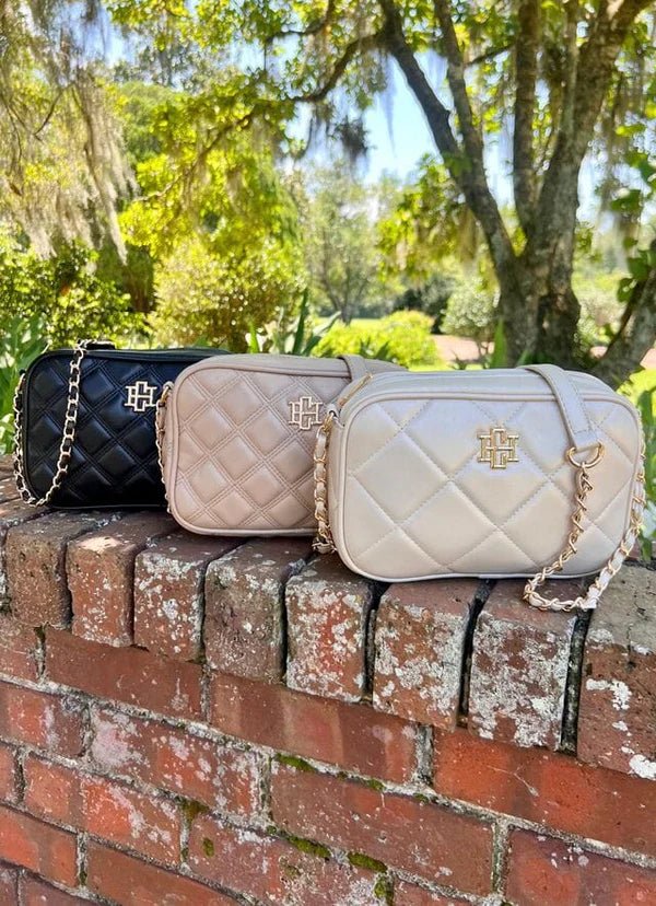 BRYCE CROSSBODY - BLACK QUILTED DQ - Gopher Lane Boutique & Gifts