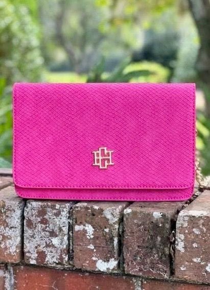 BRYN CLUTCH/CROSSBODY - FUSCHIA - Gopher Lane Boutique & Gifts