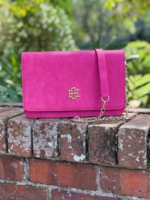 BRYN CLUTCH/CROSSBODY - FUSCHIA - Gopher Lane Boutique & Gifts
