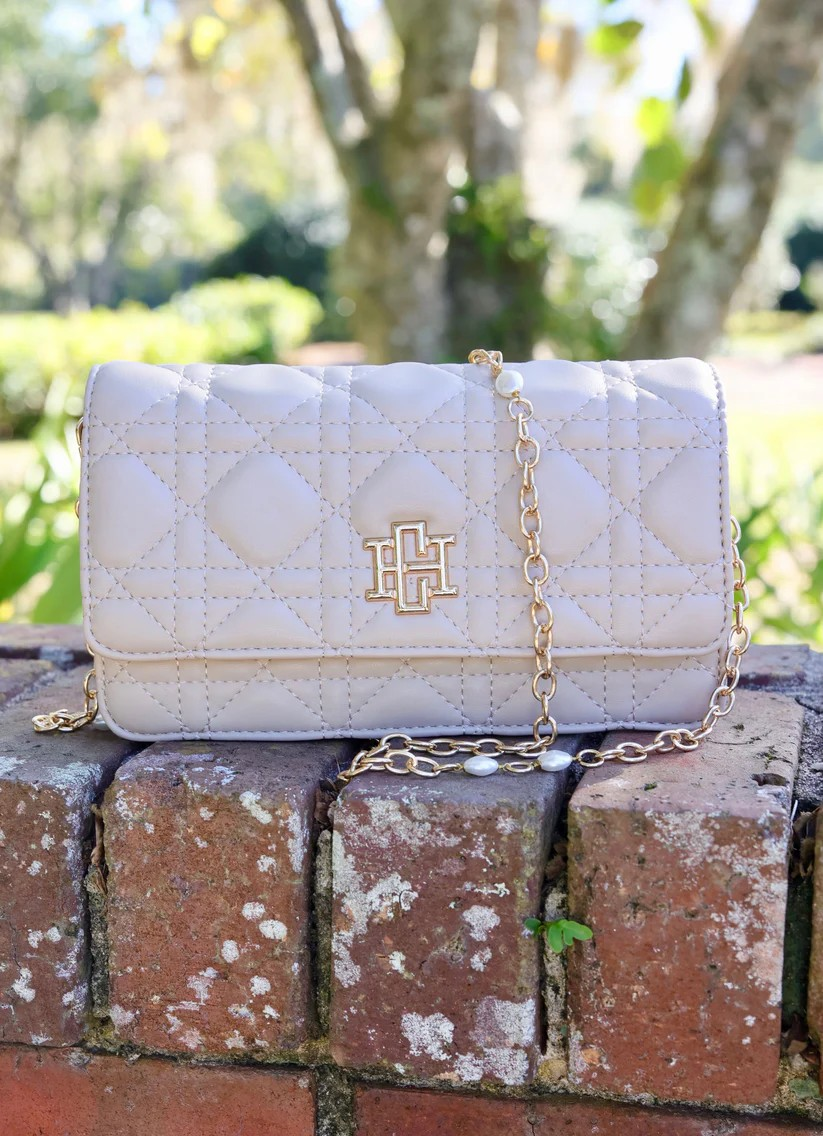 BRYNLEIGH CLUTCH CROSSBODY BAG - NUDE QUILTED LQ - Gopher Lane Boutique & Gifts
