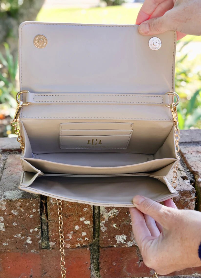 BRYNLEIGH CLUTCH CROSSBODY BAG - NUDE QUILTED LQ - Gopher Lane Boutique & Gifts