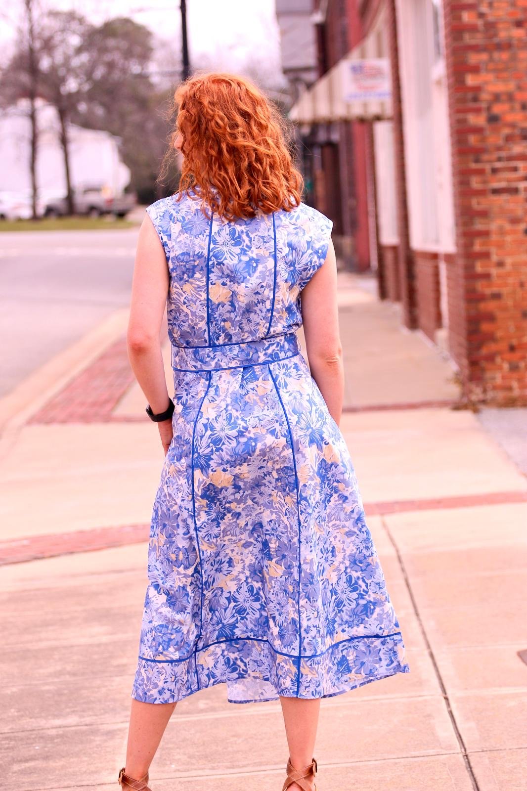 CAP SLEEVE FLORAL MIDI DRESS - Gopher Lane Boutique & Gifts