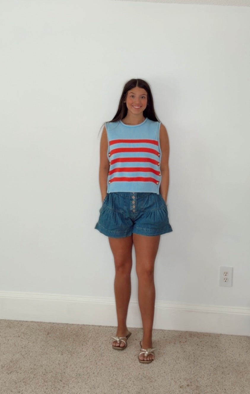 CAPRI COASTAL STRIPED SWEATER - Gopher Lane Boutique & Gifts