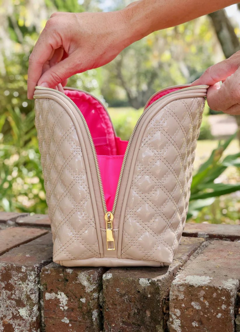 CAPRI LARGE POUCH - NUDE PATENT SQ - Gopher Lane Boutique & Gifts