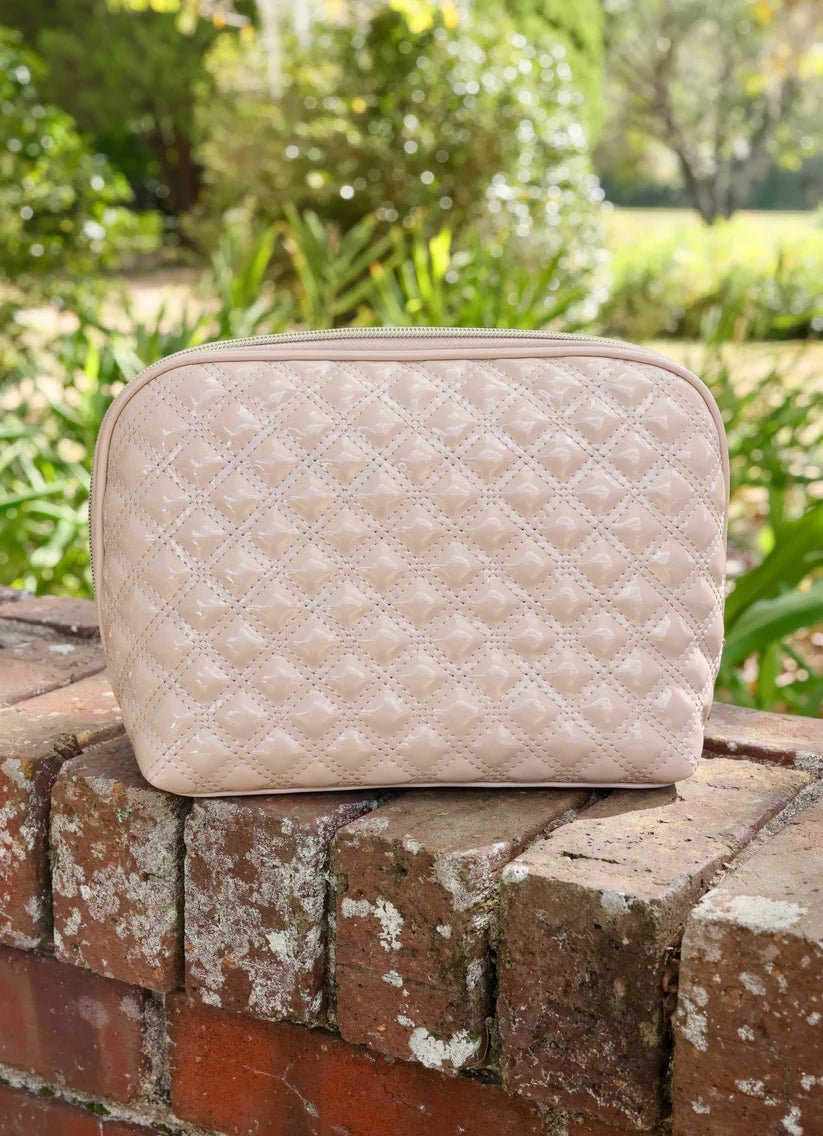 CAPRI LARGE POUCH - NUDE PATENT SQ - Gopher Lane Boutique & Gifts