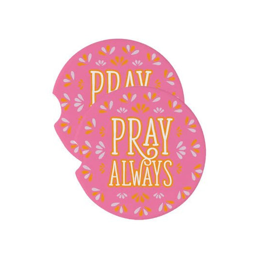 CAR COASTER - PRAY ALWAYS - Gopher Lane Boutique & Gifts