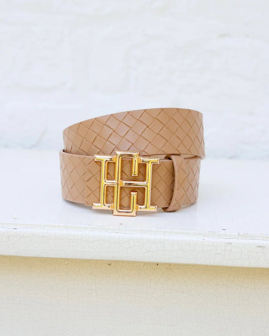 CAROLINE HILL BRIDGETTE BELT- WOVEN TAN - Gopher Lane Boutique & Gifts