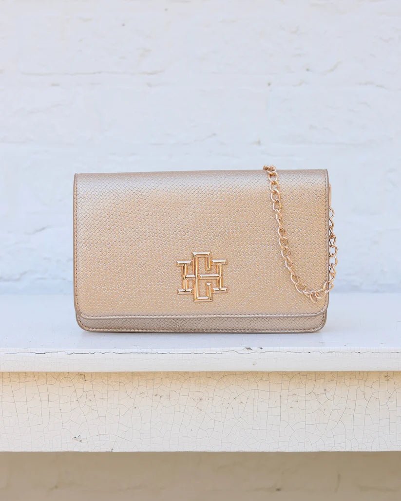 CAROLINE HILL BRYN CLUTCH/CROSSBODY-WOVEN GOLD - Gopher Lane Boutique & Gifts