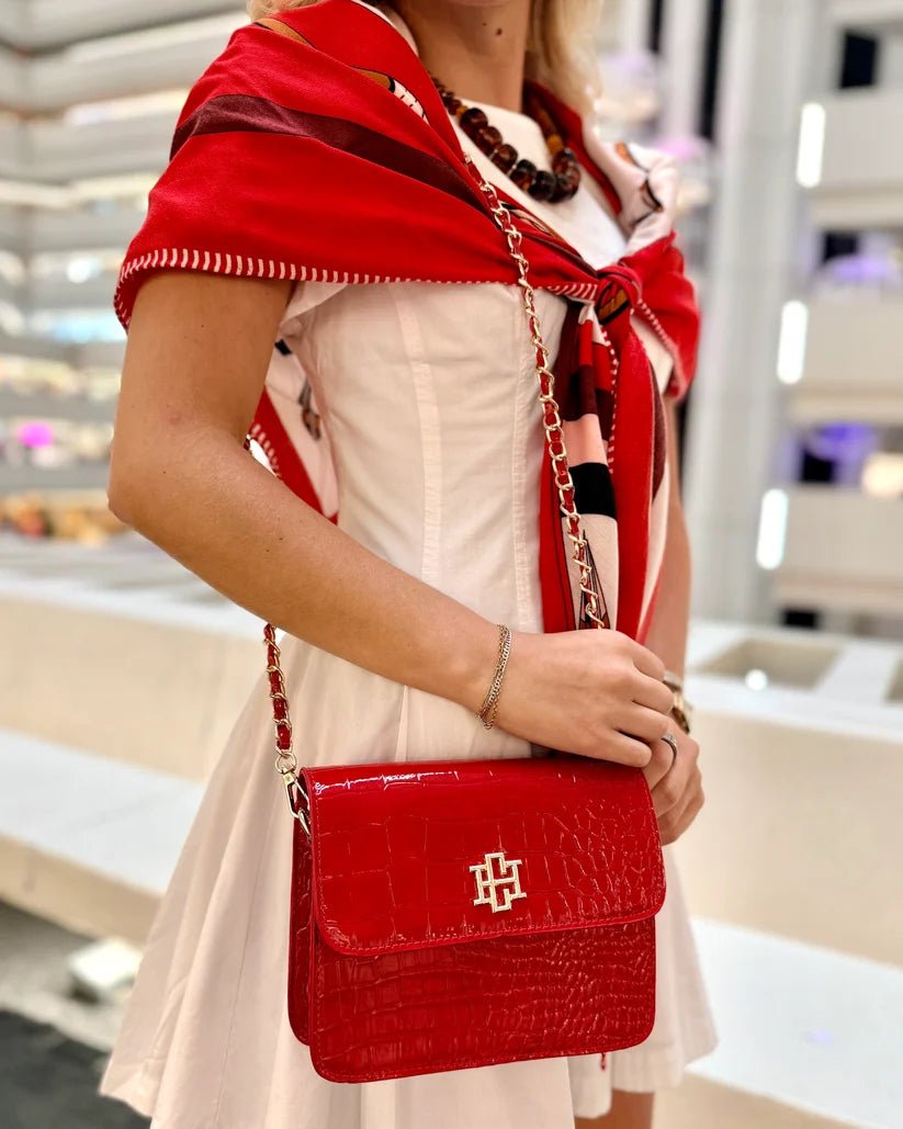 CAROLINE HILL EVELYN CROSSBODY-RED PATENT EC - Gopher Lane Boutique & Gifts