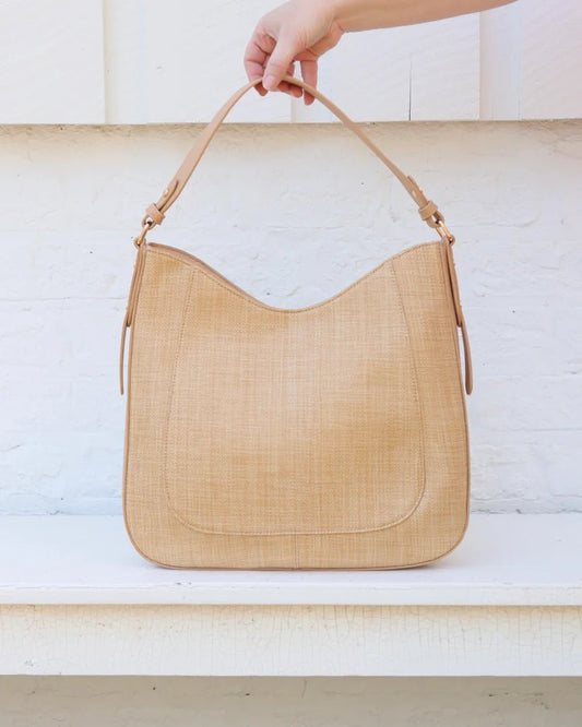 CAROLINE HILL HADLEE HOBO BAG- NATURAL - Gopher Lane Boutique & Gifts