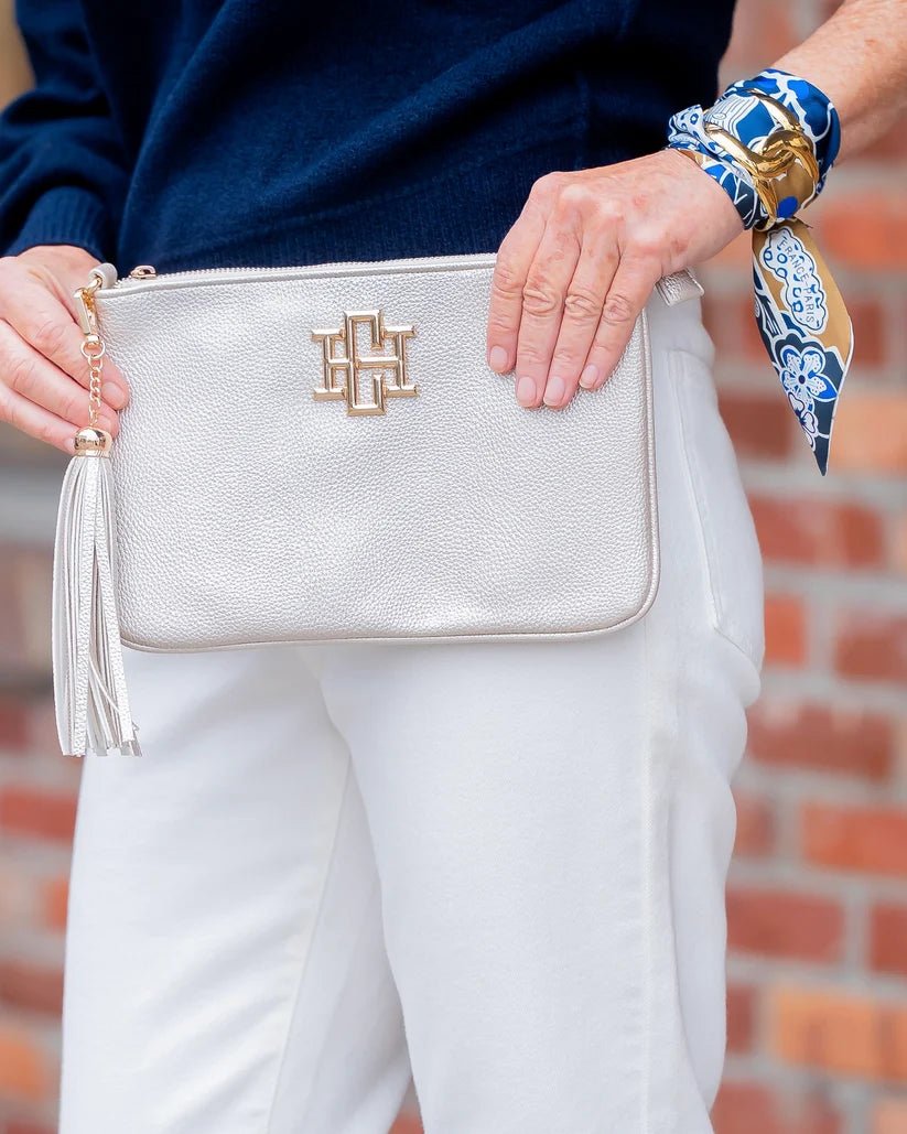 CAROLINE HILL MADELYN CLUTCH/CROSSBODY- PEARL - Gopher Lane Boutique & Gifts