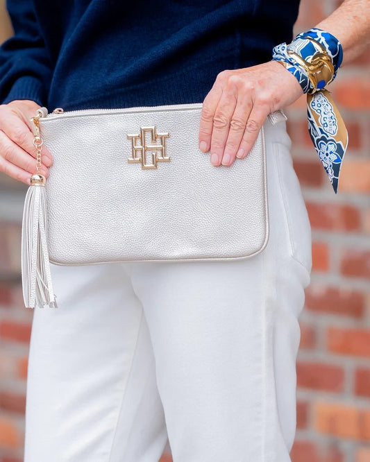 CAROLINE HILL MADELYN CLUTCH/CROSSBODY- PEARL - Gopher Lane Boutique & Gifts