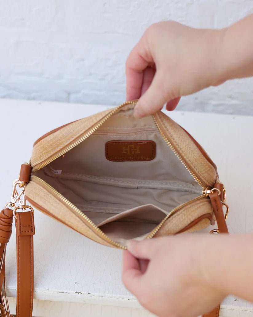 CAROLINE HILL MARGOE CROSSBODY- NATURAL BLACK - Gopher Lane Boutique & Gifts