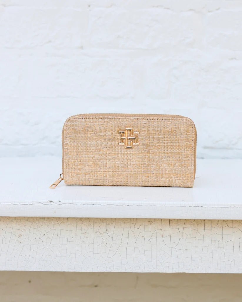 CAROLINE HILL PENELOPE WALLET- NATURAL LATTICE - Gopher Lane Boutique & Gifts