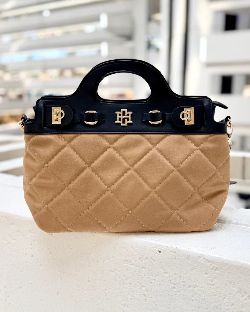 CAROLINE HILL SAVANNAH HANDBAG- LATTE BLACK - Gopher Lane Boutique & Gifts