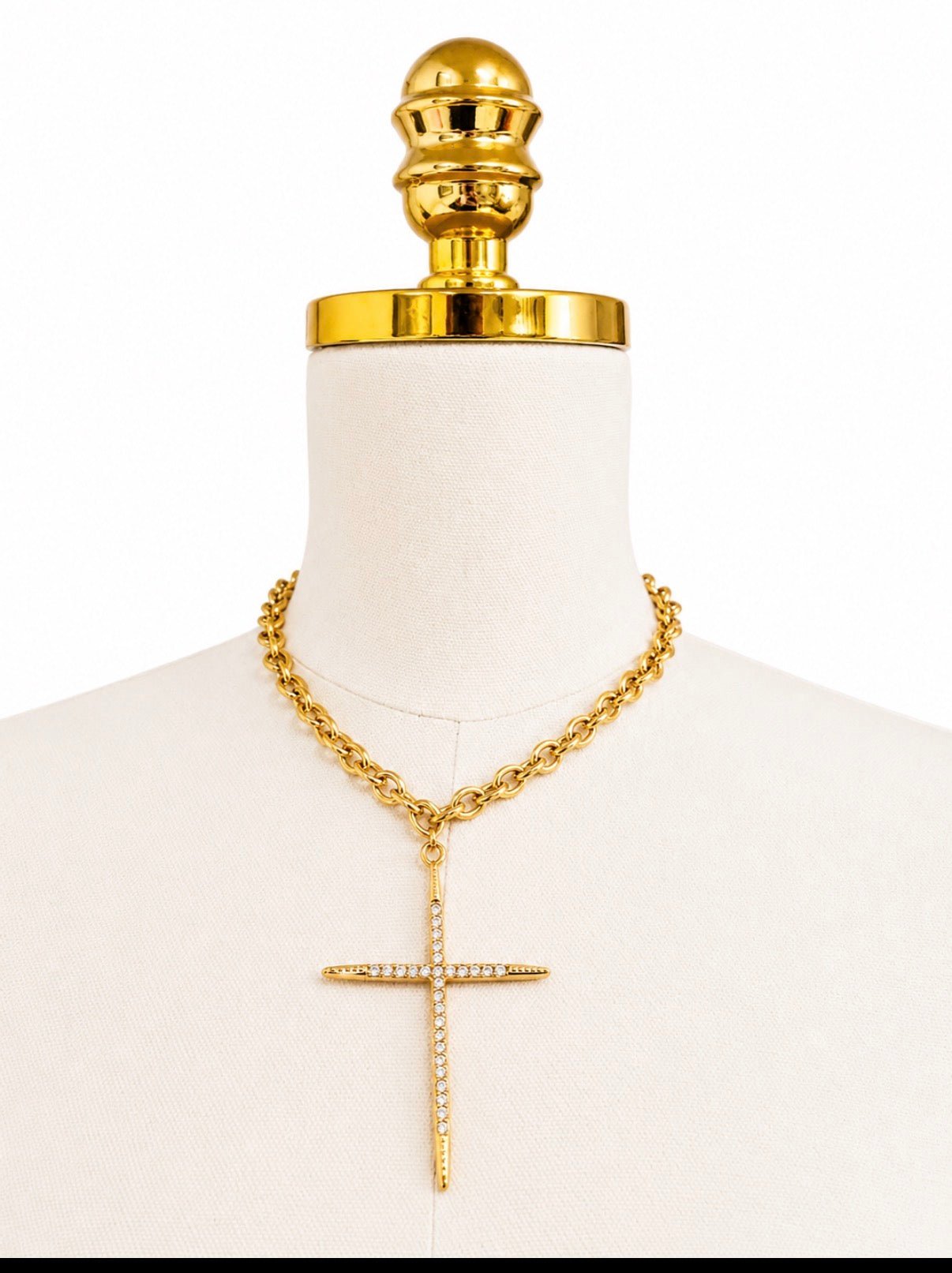 CHANSUTTPEARLS DIAMOND CROSS GOLD CHAIN NECKLACE - Gopher Lane Boutique & Gifts