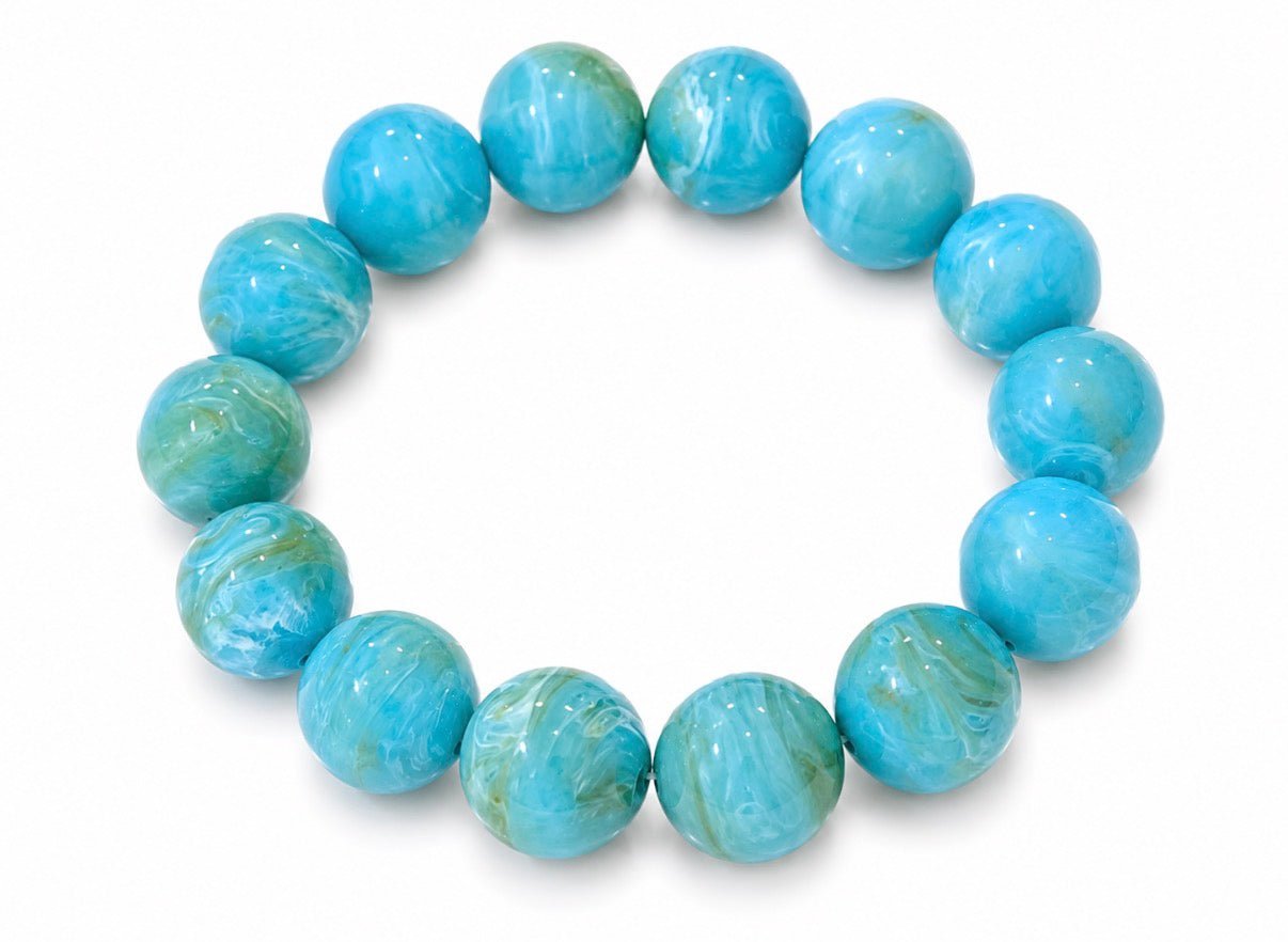 CHUNKY BALL BEAD BRACELET - TURQUOISE - Gopher Lane Boutique & Gifts