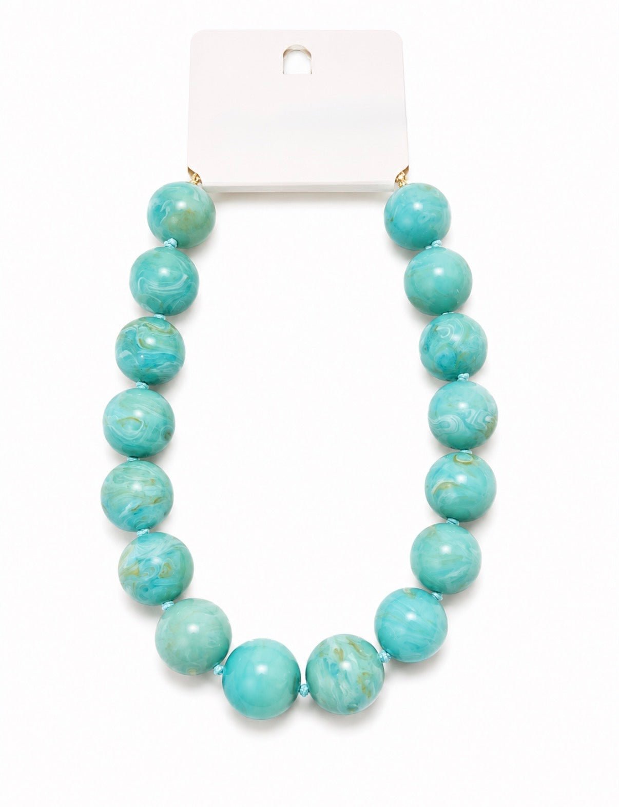 CHUNKY BALL BEAD NECKLACE - TURQUOISE - Gopher Lane Boutique & Gifts