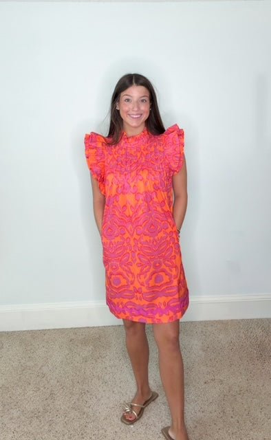 CLEMENTINE RIC RAC RUFFLE MINI DRESS - Gopher Lane Boutique & Gifts