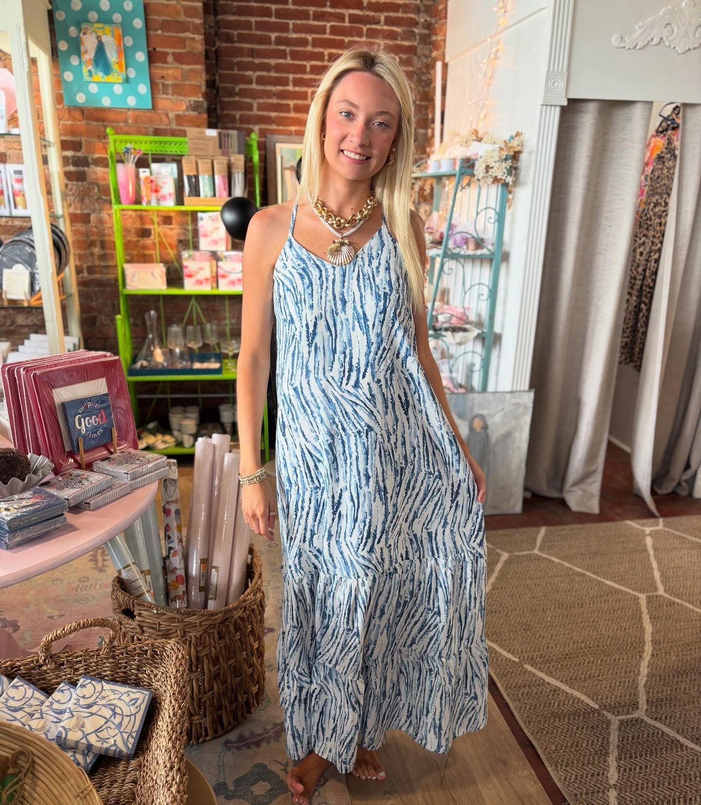 COASTAL TIDE MAXI DRESS - Gopher Lane Boutique & Gifts