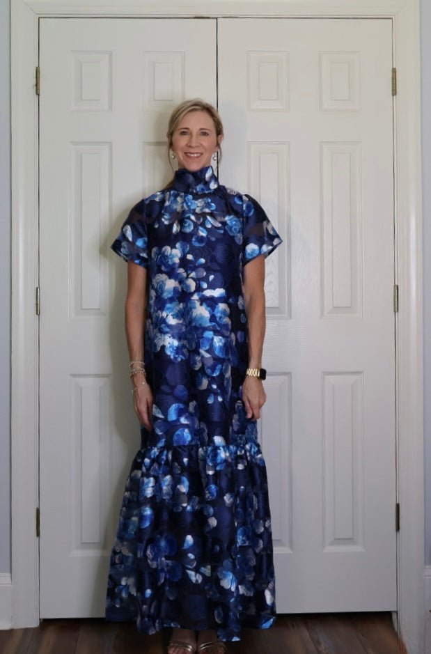COBALT BLOOM MAXI DRESS-AVAILABLE IN XL - Gopher Lane Boutique & Gifts