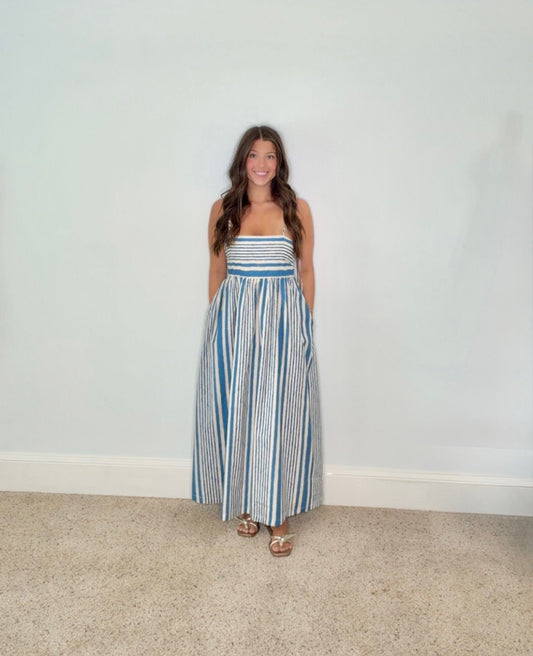 CORA STRIPED MIDI DRESS - Gopher Lane Boutique & Gifts