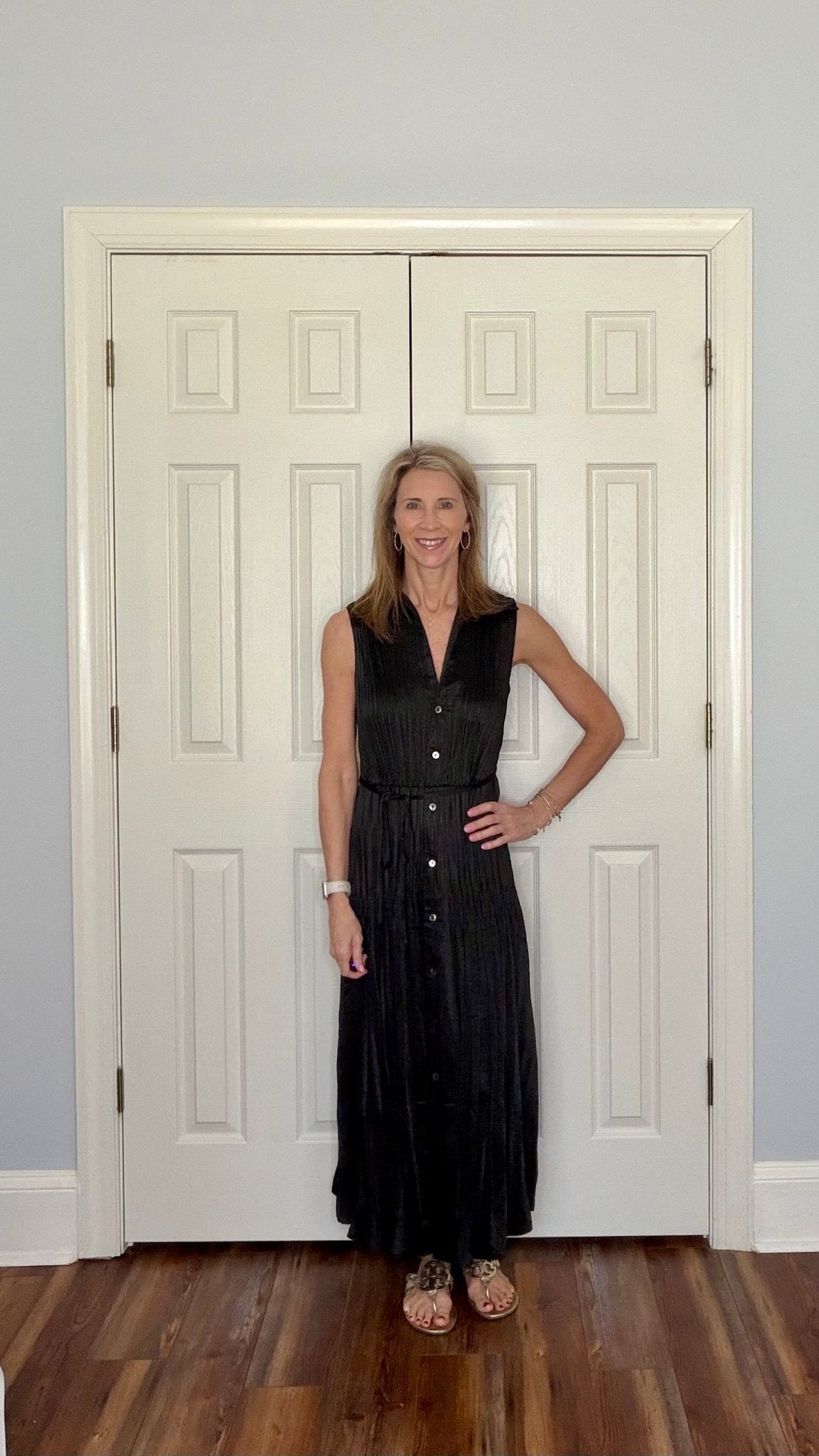 DAPHNE BUTTON DOWN PLEATED MAXI DRESS - Gopher Lane Boutique & Gifts