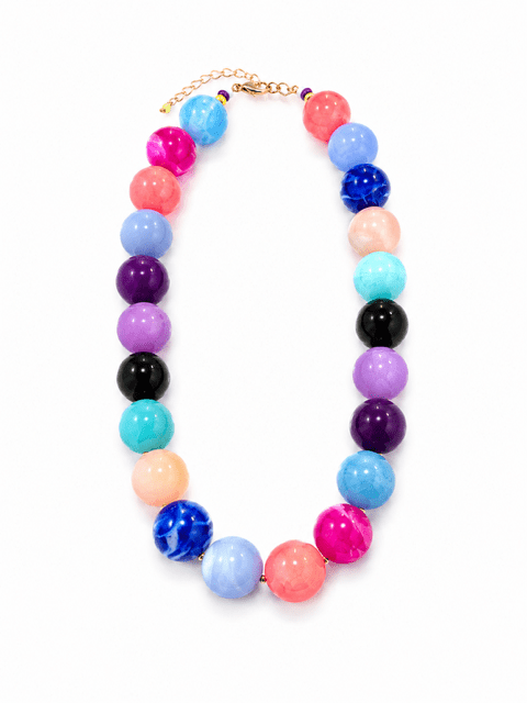 DORA CHUNKY BEADED NECKLACE- PINK MIX - Gopher Lane Boutique & Gifts